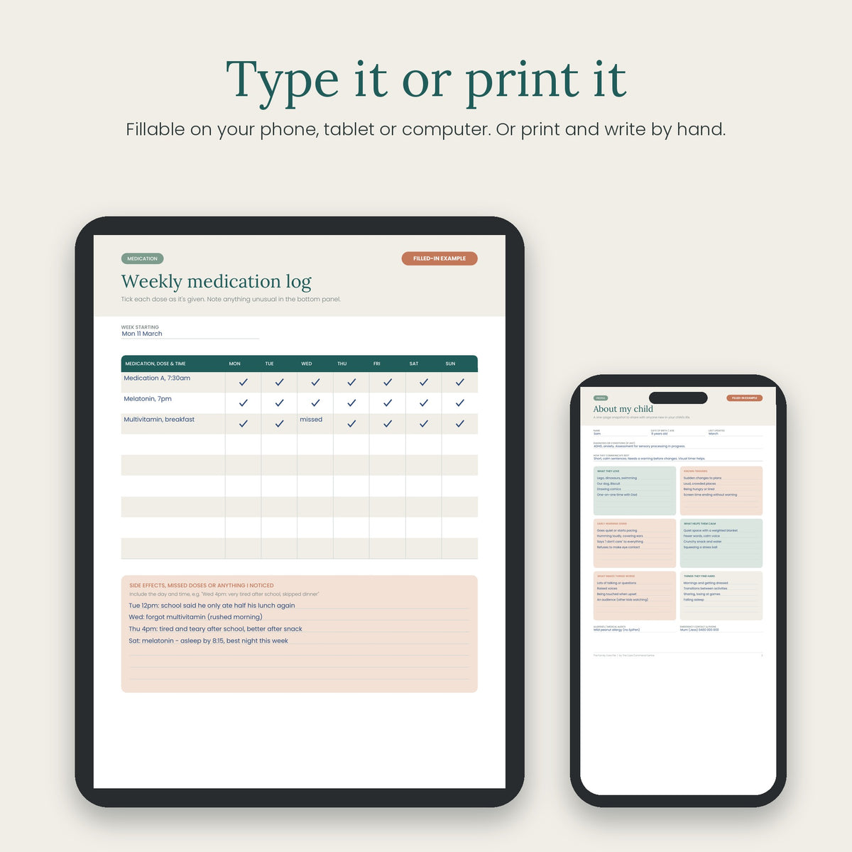 The Family Care File: Behaviour, Medication & Appointment Tracker for Parents of Kids with Challenging Behaviour